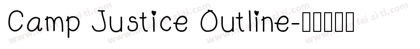 Camp Justice Outline字体转换